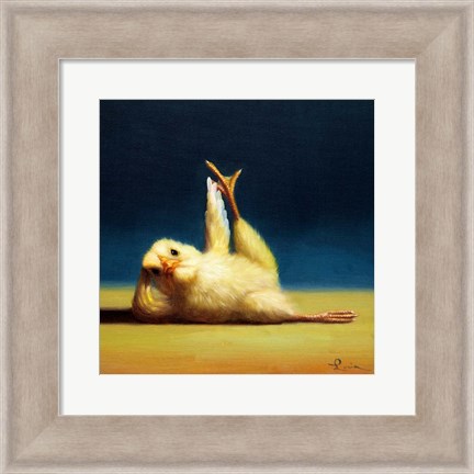 Framed Yoga Chick Side Leg Lift Print