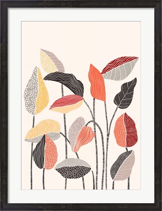Framed Happy Leaves A Print