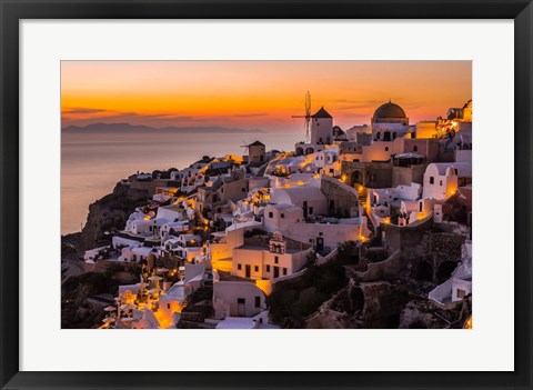 Framed Calispera Santorini Print