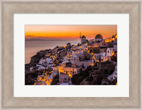 Framed Calispera Santorini Print