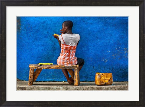 Framed Eating Sugar Cane Print