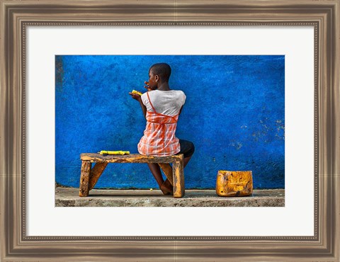 Framed Eating Sugar Cane Print