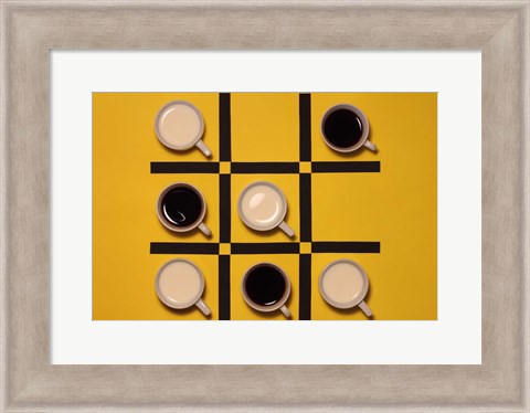 Framed Milk Versus Coffee Print