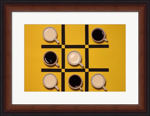 Framed Milk Versus Coffee Print