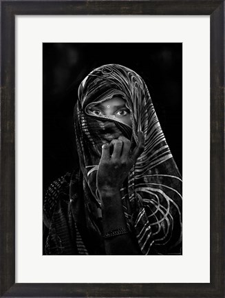 Framed Street Portrait in a Village Close to Delhi Print