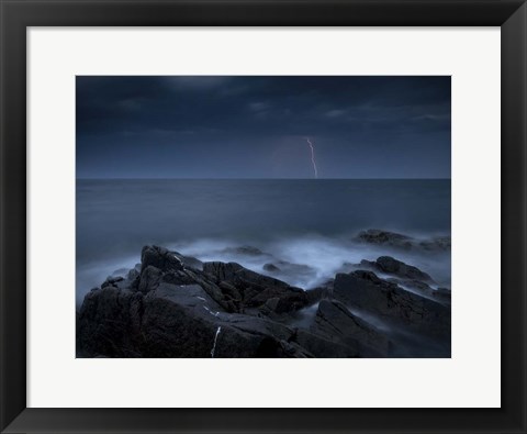 Framed Storm over a Sea Print