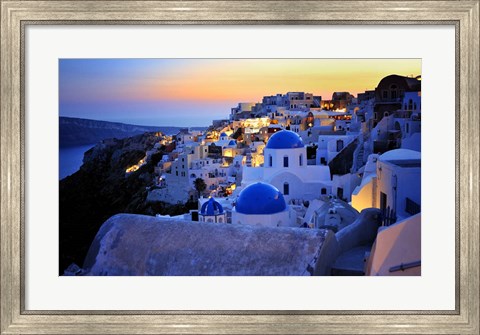 Framed Santorini Island, Greece Print