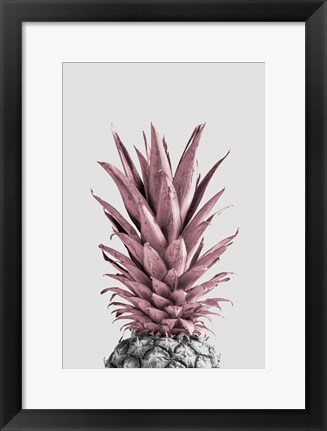 Framed Pineapple Pink 4 Print