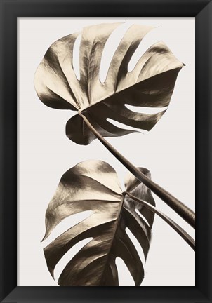 Framed Monstera Gold 8 Print