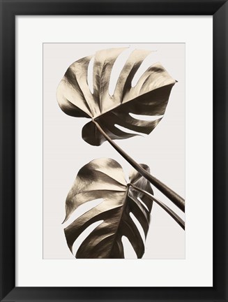 Framed Monstera Gold 8 Print