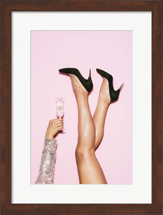 Framed Cheers Disco Heels Print