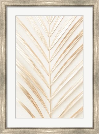 Framed Golden Palm Leaf Print