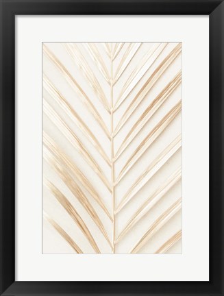 Framed Golden Palm Leaf Print