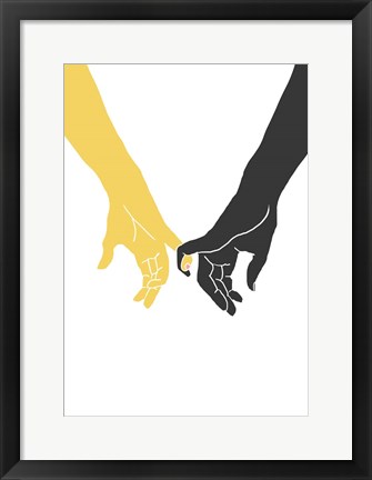 Framed Hands Pinky Print