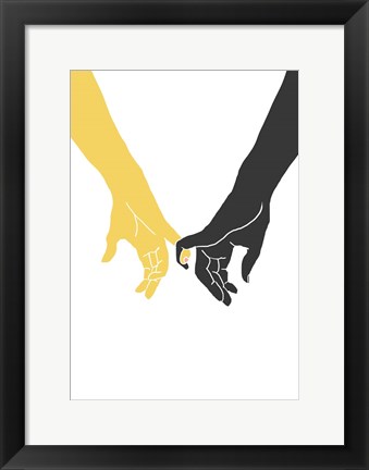 Framed Hands Pinky Print