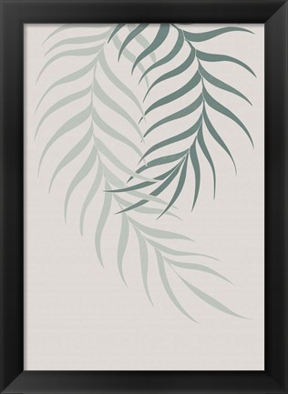 Framed Leaf Frilly Green Print