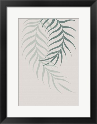 Framed Leaf Frilly Green Print