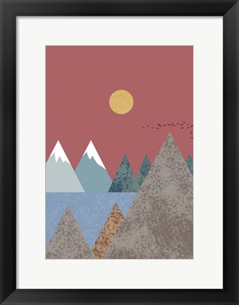 Framed Mountain landscape Print