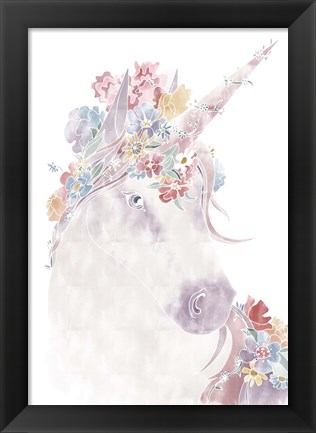 Framed Unicorn Floral Print