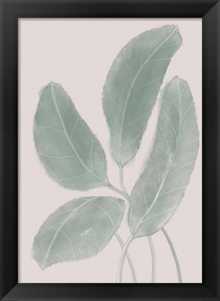 Framed Leaves Watercolor Print