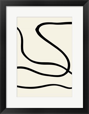 Framed Black Lines 1 Print