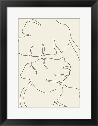 Framed Monstera Outline Print