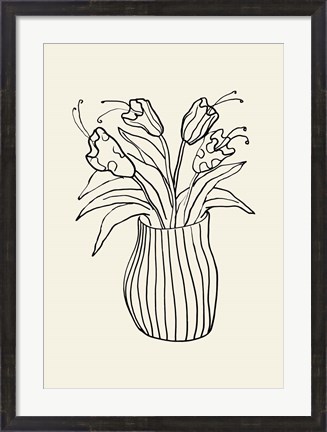 Framed Vase Sketch Print