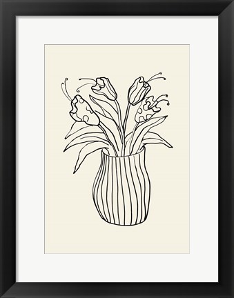 Framed Vase Sketch Print