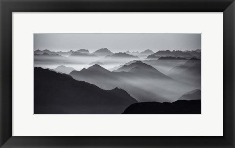 Framed Mountain Layers Print