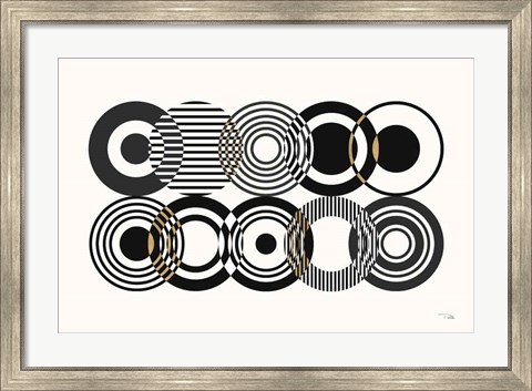 Framed Deco Retro black I Print