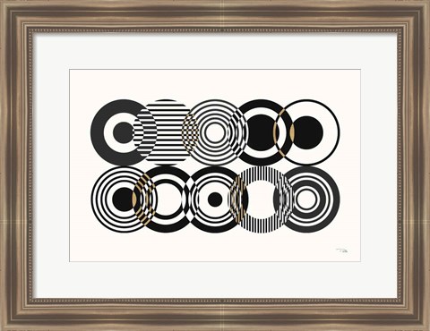 Framed Deco Retro black I Print