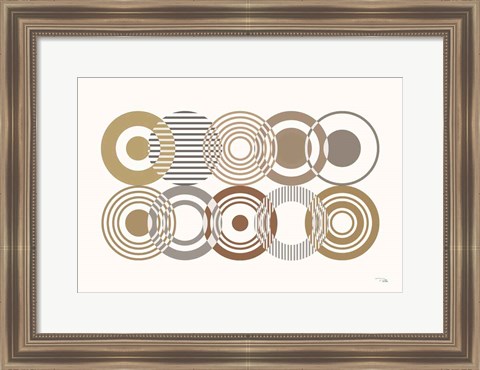 Framed Deco Retro earth I Print