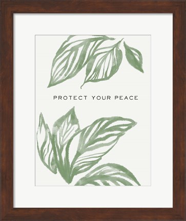 Framed Serene Sentiment VI-Protect Print