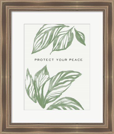 Framed Serene Sentiment VI-Protect Print