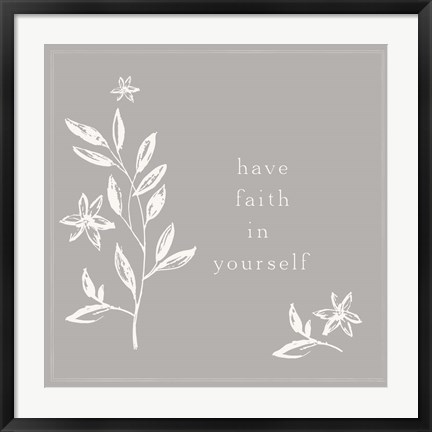 Framed Simple Nature II-Have Faith Print