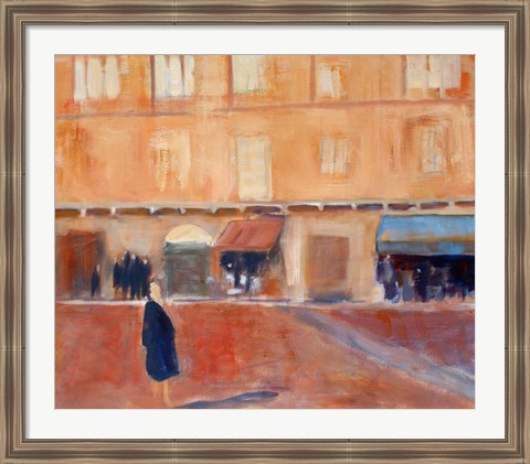 Framed Alone in the Piazza Print