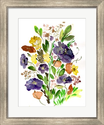 Framed Purple Spring Bunch II Print