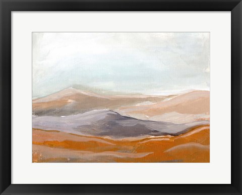 Framed Orange Tinted Hillside Print