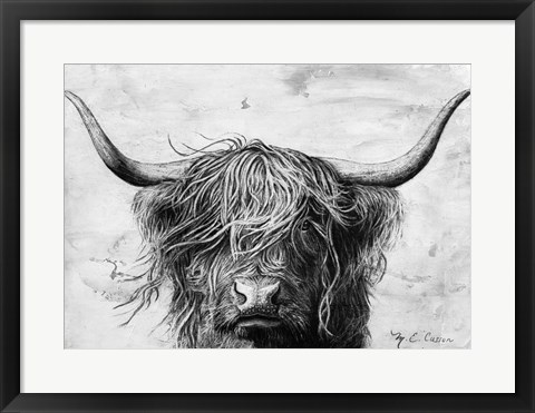 Framed Highland in the Wind II Print