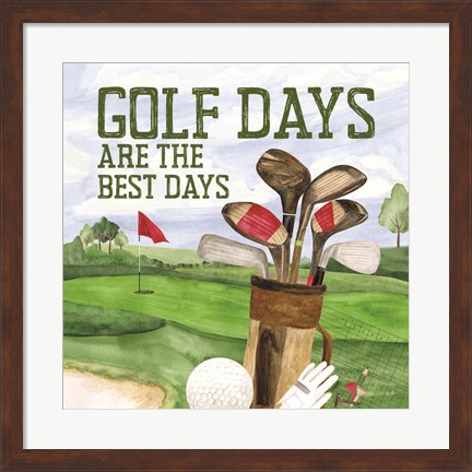 Framed Golf Days II-Best Days Print