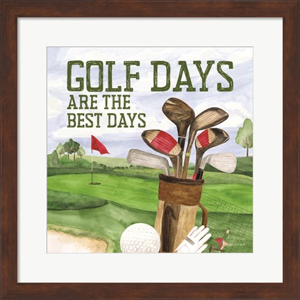 Framed Golf Days II-Best Days Print