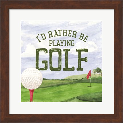 Framed Golf Days III-Rather Be Print