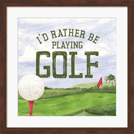 Framed Golf Days III-Rather Be Print