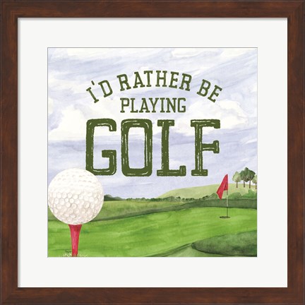 Framed Golf Days III-Rather Be Print