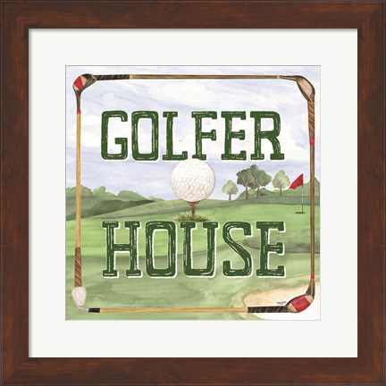 Framed Golf Days IV-Golfer House Print