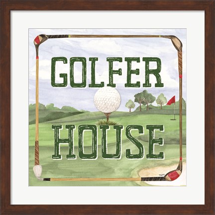 Framed Golf Days IV-Golfer House Print