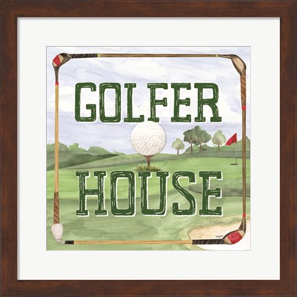 Framed Golf Days IV-Golfer House Print