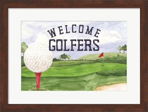 Framed Golf Days landscape I-Welcome Print