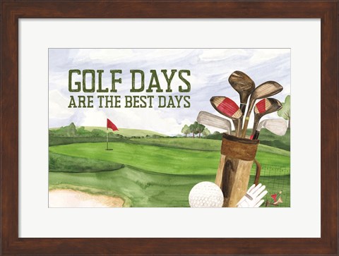 Framed Golf Days landscape IV-Best Days Print