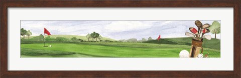 Framed Golf Days panel I Print